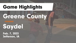 Greene County  vs Saydel  Game Highlights - Feb. 7, 2023