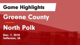 Greene County  vs North Polk  Game Highlights - Dec. 7, 2018
