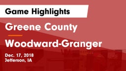 Greene County  vs Woodward-Granger  Game Highlights - Dec. 17, 2018