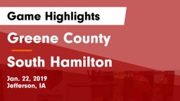 Greene County  vs South Hamilton  Game Highlights - Jan. 22, 2019