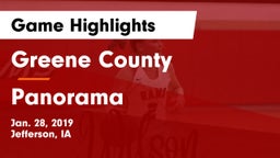 Greene County  vs Panorama  Game Highlights - Jan. 28, 2019