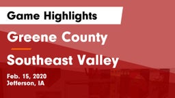 Greene County  vs Southeast Valley Game Highlights - Feb. 15, 2020