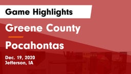 Greene County  vs Pocahontas  Game Highlights - Dec. 19, 2020
