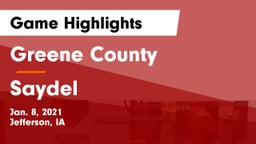 Greene County  vs Saydel  Game Highlights - Jan. 8, 2021