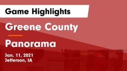 Greene County  vs Panorama  Game Highlights - Jan. 11, 2021