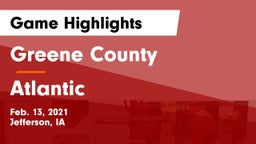 Greene County  vs Atlantic  Game Highlights - Feb. 13, 2021