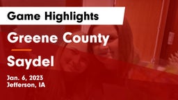 Greene County  vs Saydel  Game Highlights - Jan. 6, 2023