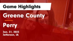 Greene County  vs Perry  Game Highlights - Jan. 31, 2023