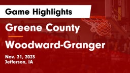 Greene County  vs Woodward-Granger  Game Highlights - Nov. 21, 2023