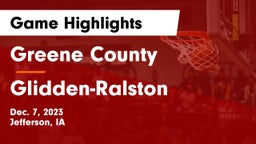 Greene County  vs Glidden-Ralston  Game Highlights - Dec. 7, 2023