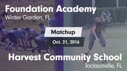Matchup: Foundation Academy vs. Harvest Community School 2016