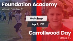 Matchup: Foundation Academy vs. Carrollwood Day  2017