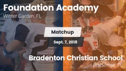 Matchup: Foundation Academy vs. Bradenton Christian School 2018