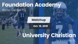 Matchup: Foundation Academy vs. University Christian  2018