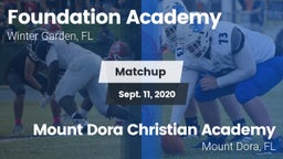Matchup: Foundation Academy vs. Mount Dora Christian Academy 2020