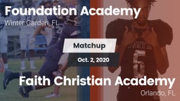 Matchup: Foundation Academy vs. Faith Christian Academy 2020