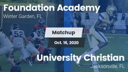 Matchup: Foundation Academy vs. University Christian  2020