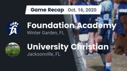 Recap: Foundation Academy  vs. University Christian  2020