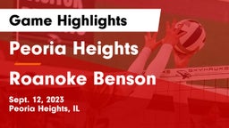 Peoria Heights  vs Roanoke Benson Game Highlights - Sept. 12, 2023
