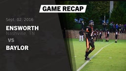 Recap: Ensworth  vs. Baylor 2016