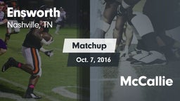 Matchup: Ensworth  vs. McCallie 2016