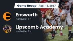 Recap: Ensworth  vs. Lipscomb Academy 2017