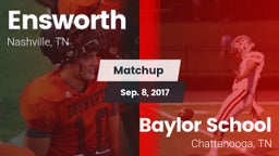 Matchup: Ensworth  vs. Baylor School 2017