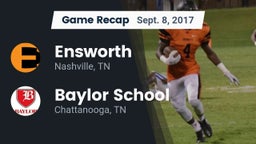 Recap: Ensworth  vs. Baylor School 2017