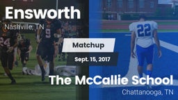 Matchup: Ensworth  vs. The McCallie School 2017