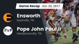 Recap: Ensworth  vs. Pope John Paul II  2017