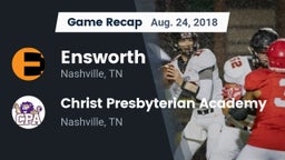 Recap: Ensworth  vs. Christ Presbyterian Academy 2018