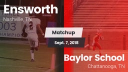 Matchup: Ensworth  vs. Baylor School 2018