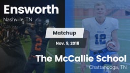 Matchup: Ensworth  vs. The McCallie School 2018