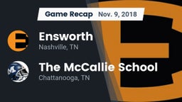Recap: Ensworth  vs. The McCallie School 2018