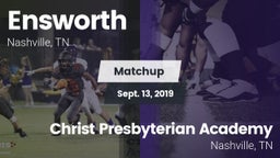 Matchup: Ensworth  vs. Christ Presbyterian Academy 2019