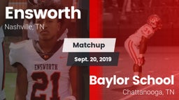 Matchup: Ensworth  vs. Baylor School 2019