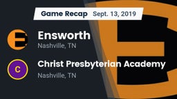 Recap: Ensworth  vs. Christ Presbyterian Academy 2019