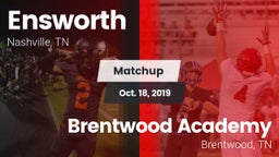 Matchup: Ensworth  vs. Brentwood Academy  2019