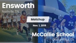 Matchup: Ensworth  vs. McCallie School 2019