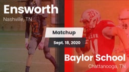 Matchup: Ensworth  vs. Baylor School 2020