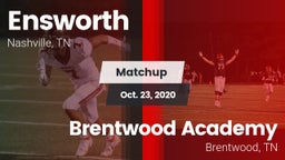 Matchup: Ensworth  vs. Brentwood Academy  2020