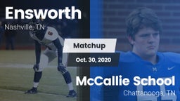 Matchup: Ensworth  vs. McCallie School 2020