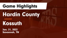 Hardin County  vs Kossuth  Game Highlights - Jan. 21, 2022
