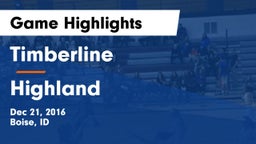 Timberline  vs Highland  Game Highlights - Dec 21, 2016