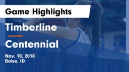 Timberline  vs Centennial  Game Highlights - Nov. 10, 2018