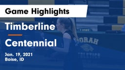Timberline  vs Centennial  Game Highlights - Jan. 19, 2021
