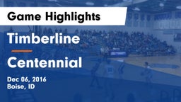 Timberline  vs Centennial  Game Highlights - Dec 06, 2016