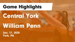 Central York  vs William Penn  Game Highlights - Jan. 17, 2020