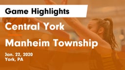 Central York  vs Manheim Township  Game Highlights - Jan. 22, 2020