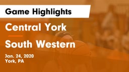 Central York  vs South Western  Game Highlights - Jan. 24, 2020